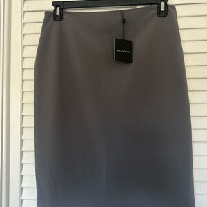 St. John Gray Pencil Skirt